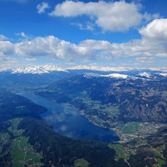 Flugwegposition um 13:20:35: Aufgenommen in der Nähe von Gemeinde Radenthein, Österreich in 2597 Meter